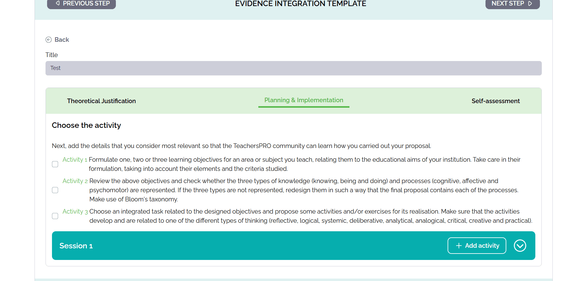 Evidence integration